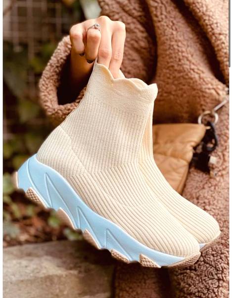 Sock Sneakers - Beige